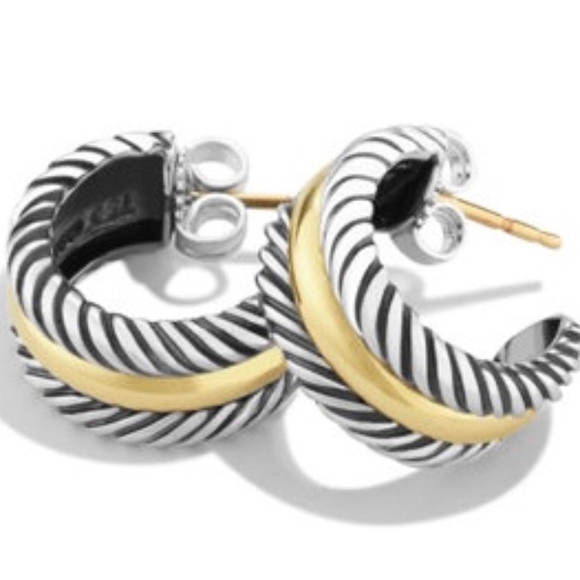 David Yurman Jewelry - David Yurman Classic Cable hoop earrings
